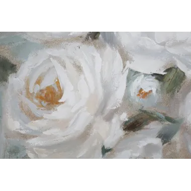 OBRAZ NA PŁÓTNIE CREM FLOWER 80x3,7x100 cm